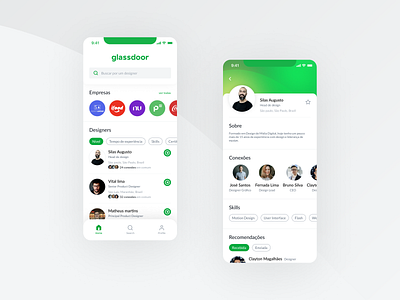 Daily ui 06 - User Profile glassdoor app concept dailyui design interface ui ux