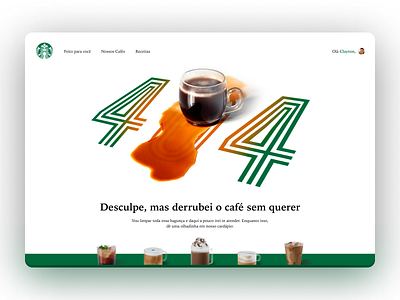 Daily Ui 08 - Starbucks 404 page coffee concept dailyui design interface starbucks