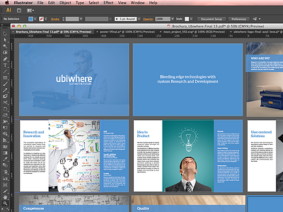 Ubiwhere Brochure - digital brochure design graphic design grid illustrator print ubiwhere ui