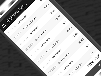 Plain list for Android app app clean flat layout list mobile simple typography ui