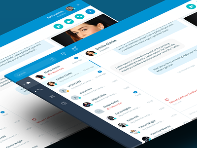 Chat App blue chat conversation skype web app