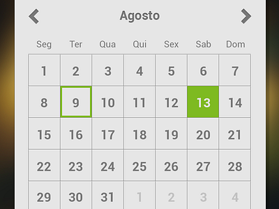 Calendar - ios app calendar calendário design draft interface ios iphone mobile ui ui design