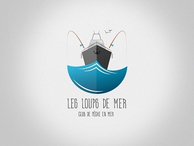 Loups de mer - Logo branding design fishing graphicdesign illustration logo print wave