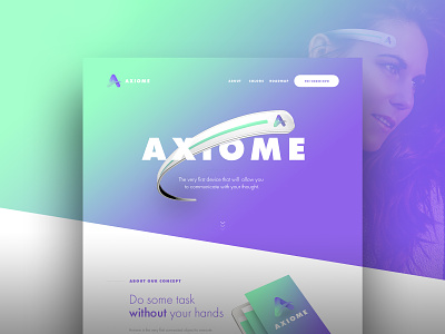 Axiome - Landing page branding design homepage landing ui uidesign ux webdesign website