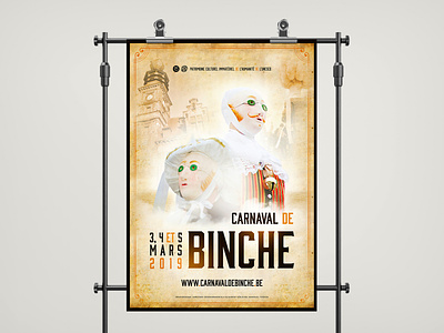 Carnival of Binche 2019 - Official poster affiche carnaval carnival graphicdesign graphics photography poster poster art posterdesign print printdesigner vintage