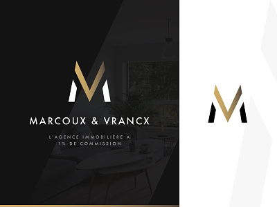 Marcoux & Vrancx - Logo black branding design graphicdesign graphics logo logodesign luxury print typography white