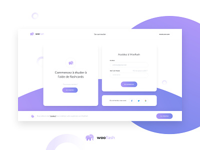 wooflash - Login page ai branding connection form form design graphicdesign landing purple ui uidesign uidesigner webdesign
