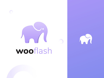 wooflash - logo ai branding design elephant graphicdesign graphics illustration logo logodesign print purple