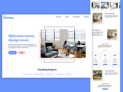 Frame Landing Page