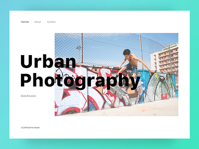 Photography Homepage Concept webdesign