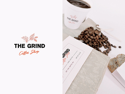 02 — The Grind branding coffee logo thirtylogos