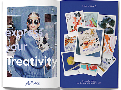 Artisan Treativity ad agency blue callahan design dog food model pitch polaroid