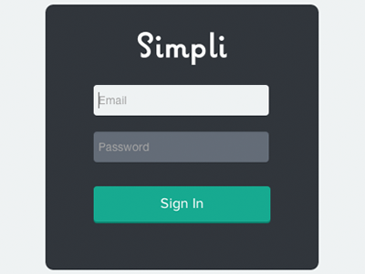 Simpli Sign In Form cms flat form login minimal simpli ui web
