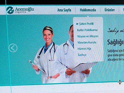 Acemoglu Sigorta UI Design design flat desing modern ui design user interface web design