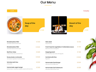 Restaurant Menu Concept