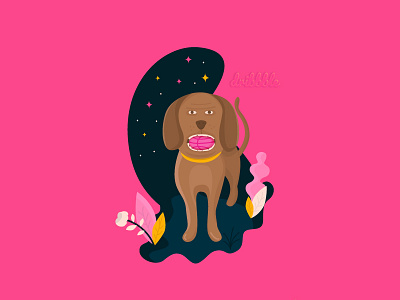 Hey Dribble ball dog dribbble dribble illustration mad