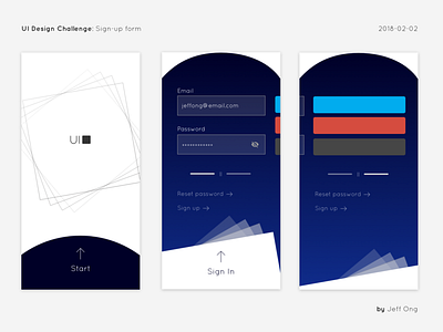 UI Design Challenge - SignUp Form experimental design mobile app design ui ux ui challange