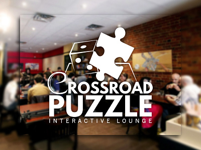 Crossroad Puzzle board game cafe branding logo puzzle restaurant