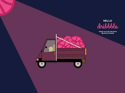 Hello Dribbble tricycle