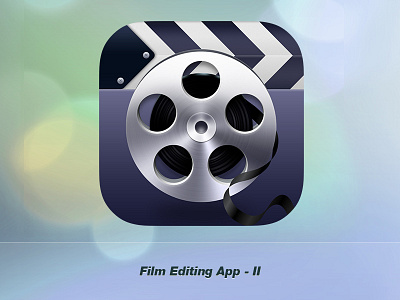 Film Editing Application Icon II application edit film ios7 movie purple reel steel visualcookies