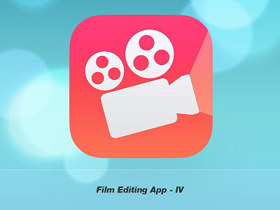 Film Editing Application Icon IV application edit film ios7 movie red reel steel visualcookies