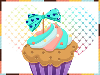 Cupcake blue cupcake hearts lovely muffin pink visualcookies