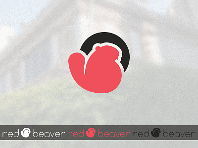 Red Beaver Logo beaver grey logo red visualcookies white