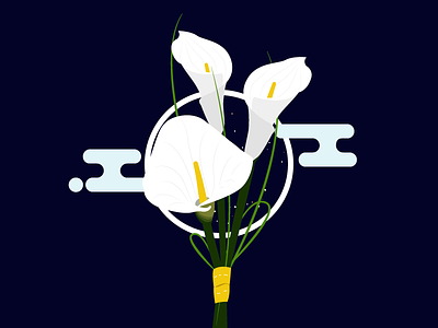 Calla Lily Flat designchallenge flat flower illustration vector visualcookies