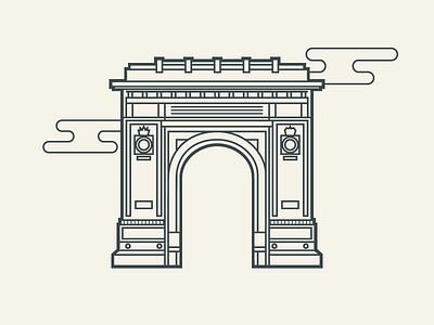 Triumphal Arch arch bucharest building lines monochrome outlines trimphal visualcookies