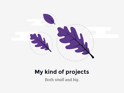 About Page Redesign about big clouds concept illustration leaf site small visualcookies web