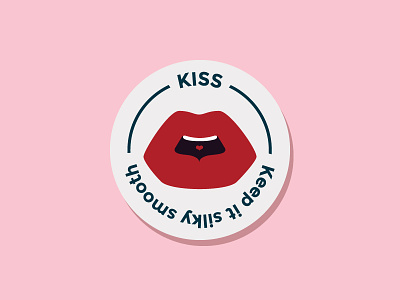 KISS heart illustration lips vector visualcookies