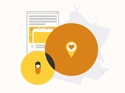 Le User Location france heart location map orange page pin road user visualcookies web yellow