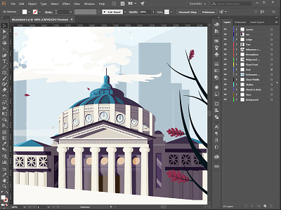 Wip Hero Image athenaeum atheneum bucharest building cloud sky skyline visualcookies