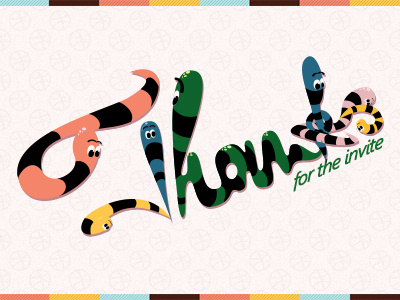 Worms' choreography cute dribbble invite thanks visualcookies worm