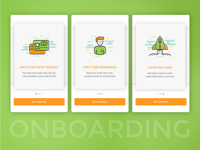 Onboarding Screens credit score app onboarding screens