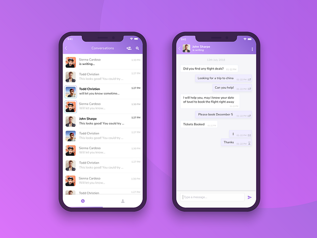 Chat UI by Nandha Kumar on Dribbble