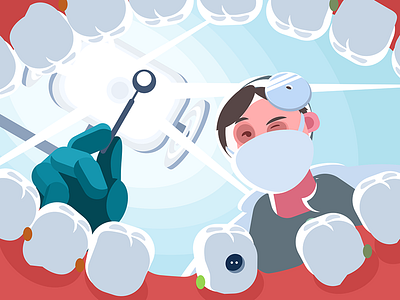 I lost my teeth！ by Hai Peng on Dribbble