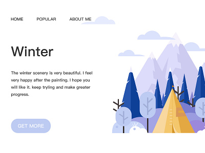 winter design illustration ui web