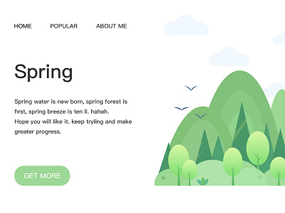 Spring design illustration ui vector web