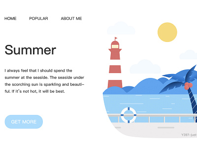 summer design illustration ui vector web