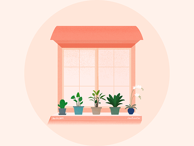 windowsill design illustration