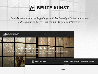 Beute Kunst - Final Branding & Website grid grunge masonry minimal screendesign webdesign