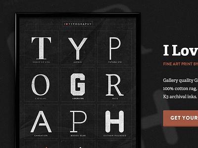 I Love Typography Presentation Page design grunge minimal poster print typo typography