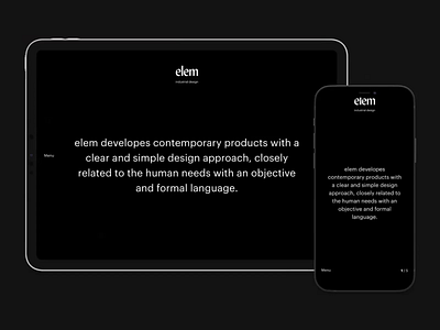 elem — Website animation clean industrial minimal typography ui webdesign webflow