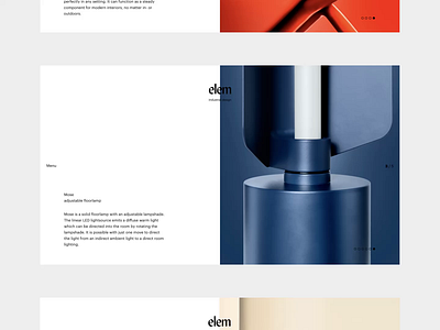 elem — Website animation clean minimal typography ui webflow
