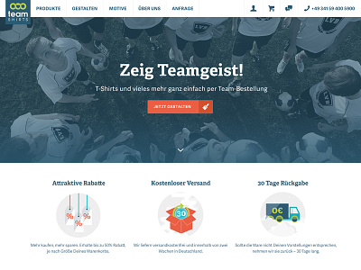 TeamShirts Homepage