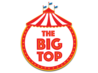 The Big Top Logo branding carnival circus clowns event identity logo venue