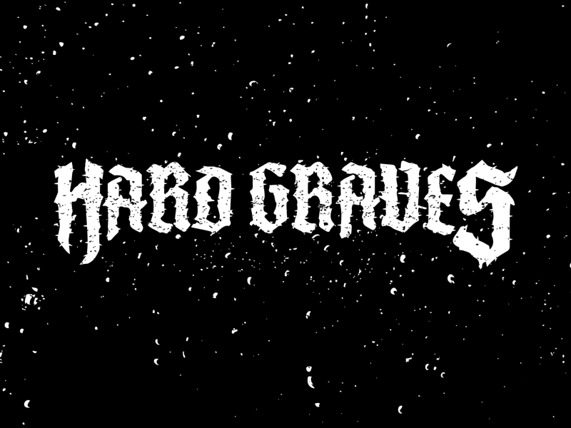 Hard Graves Logo music metal gothic black letter logo band