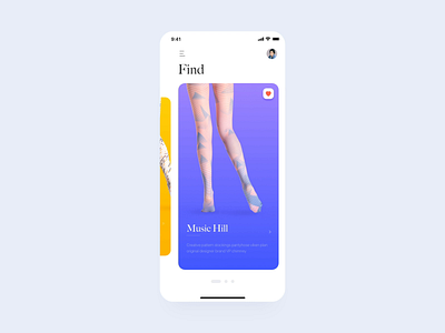 Stockings Principle page animation app colour design gif gradient mp4 tunan ui ux