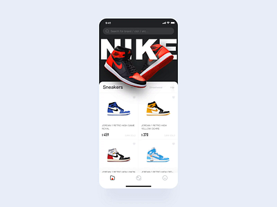 Live marketplace for sneakers APP animation app colour design gif mp4 principle sneakers tunan ui ux